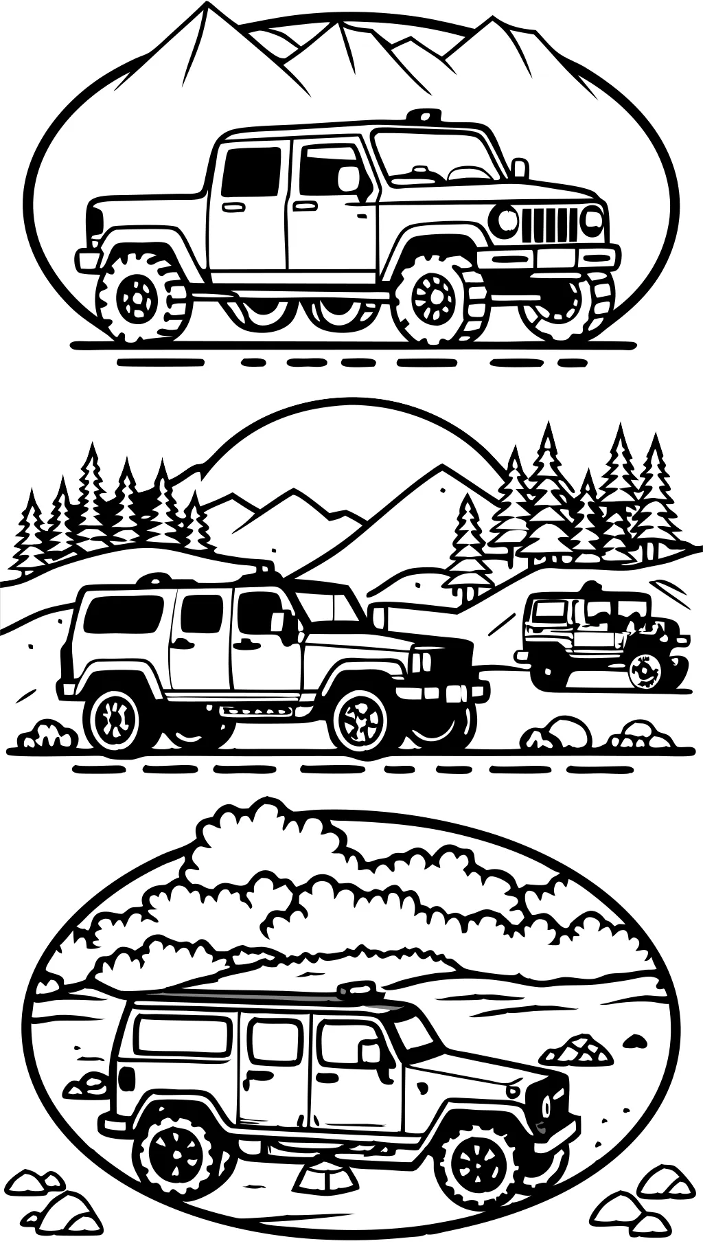 coloriages d’une jeep